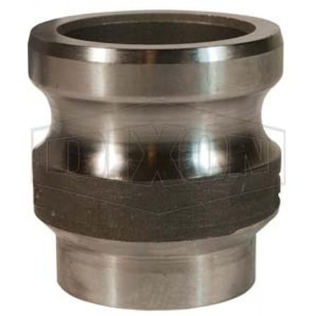 Dixon Cam and Groove Adapter, 1 in, Adapter x Butt Weld To Tube, 316 SSss Steel RE100BT